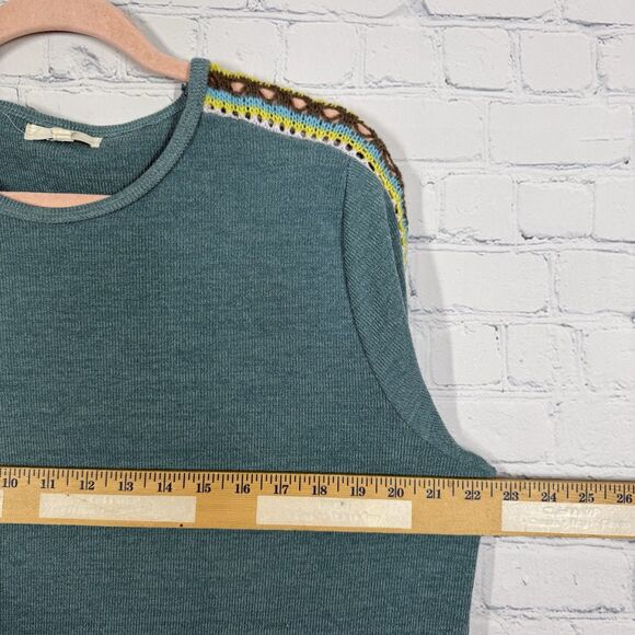 Easel Indiana Dunes Crochet Sweater Womens Large Knit Boho Chic Oversized Casual - Picture 7 of 10